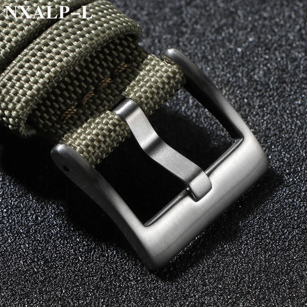 Quality Sailcloth Leather Watch Strap 20mm 22mm for Seiko for Omega Fabric Nylon Watchband Qucik Release Wristband Accessories