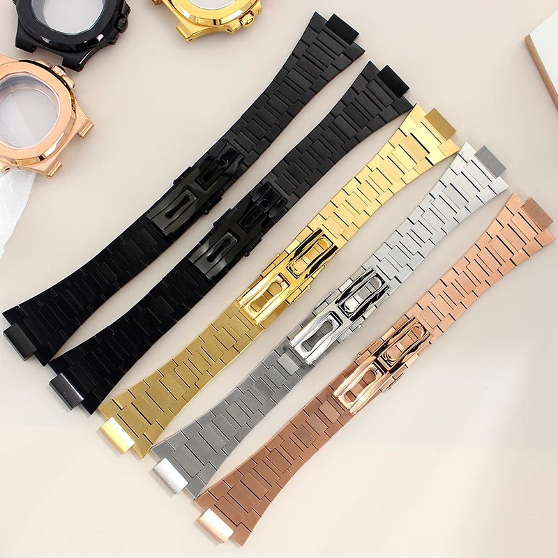 40mm NH35 Watch Cases Sapphire Crystal For Mod Nautilus Seiko NH34 NH35 NH36 NH38 4R36 Movement 29.8mm Dial Solid Steel Bracelet