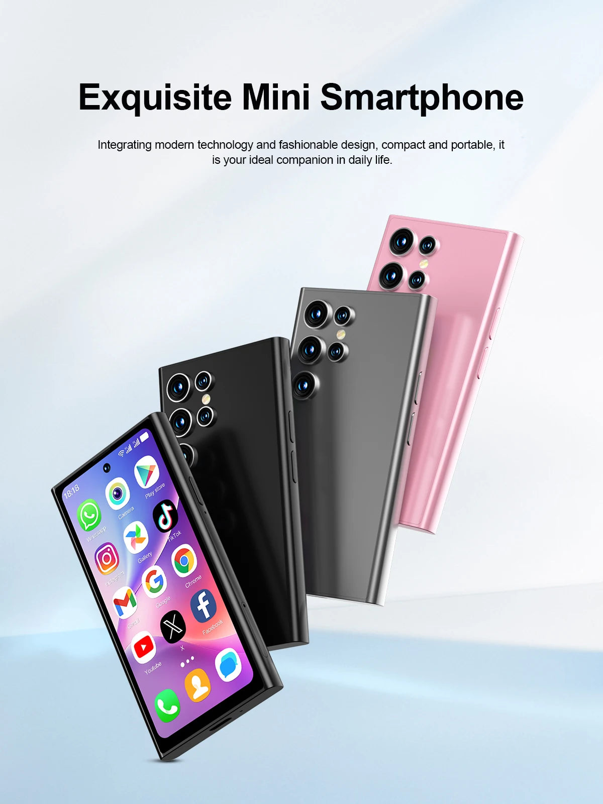 SERVO S27 MINI Android Small Smartphone 3G WCDMA Play Store 2GB+16GB WiFi Hotspot GPS Face ID 4.0" Mini Smart Phone 2SIM Standby