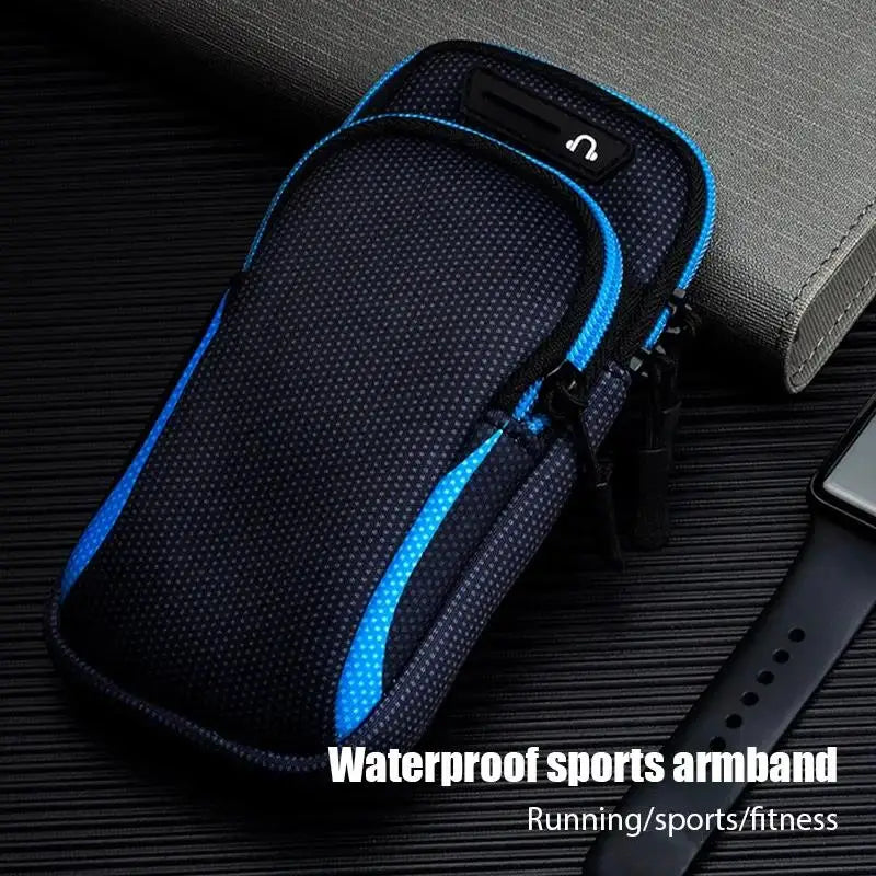 Universal Smart Phone Armband Outdoor Waterproof Fitness Running Sport Arm Cellphone Holder With Headphone Jack Mobile Phone Bag