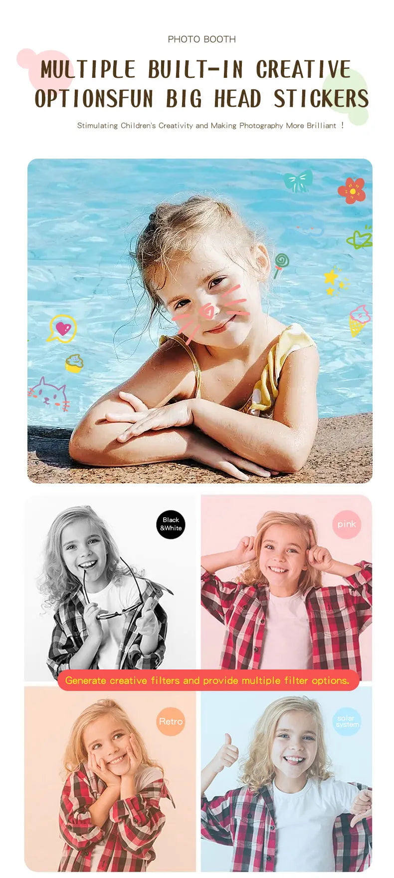 New Children Camera 2.4 Inch Screen For Kids Digital DV Camera 12MP Video Recorder 1080P HD Children's Portable Camera 32GB TF