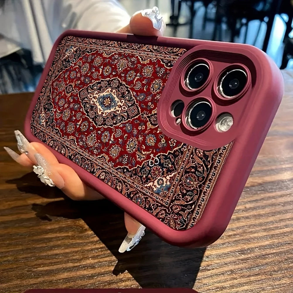 Persian patterned mobile phone case suitable for iPhone 17 16 15 14 13 12 11 Pro/ Max /Plus anti-fall and shock