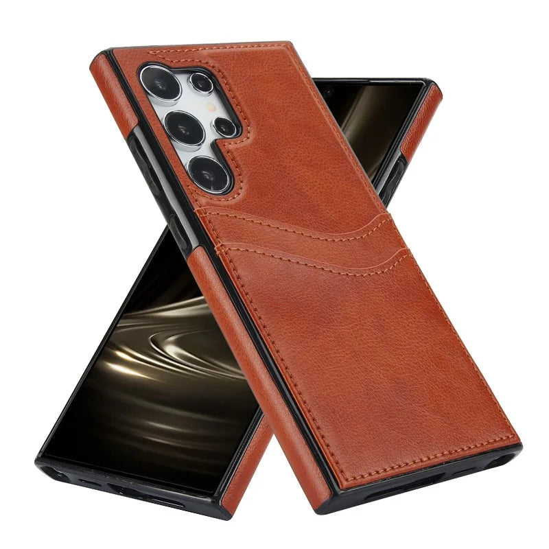 Wallet with Card Holder Phone Case for Samsung Galaxy S23 FE S24 S25 Ultra Plus A56 A54 A15 A55 A26 A36 Leather Protective Cover