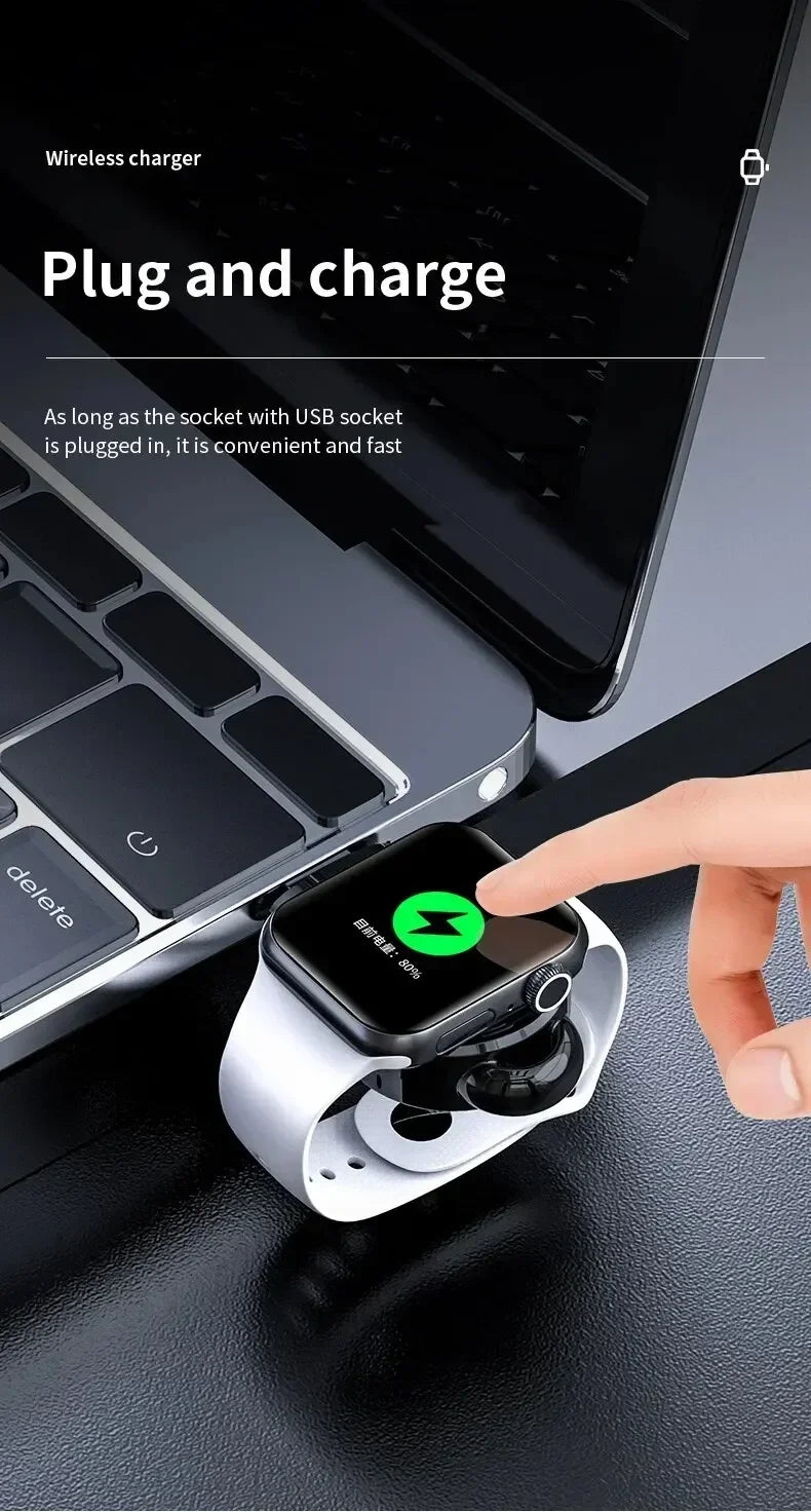 Fast Magnetic Watch Wireless Charger For Apple Watch 9 8 7 6 5 4 3 SE Ultra 2 IWatch Dock Adapter Portable USB Charging Station