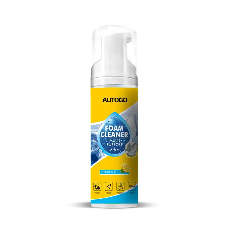 150ml Multipurpose Foam Cleaner Spray No Rinse Car Interior Leather Seat Cleaner Household Stain Remover for Shoes Sofa Kitchen