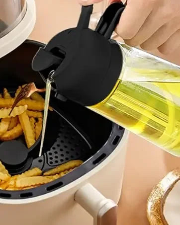 200/300/500ML Oil Air Pressure Double Nozzle Oil Spray Bottle Sprayer Kitchenware Oil Bottle Roasting Bottle Fitness Barbecue