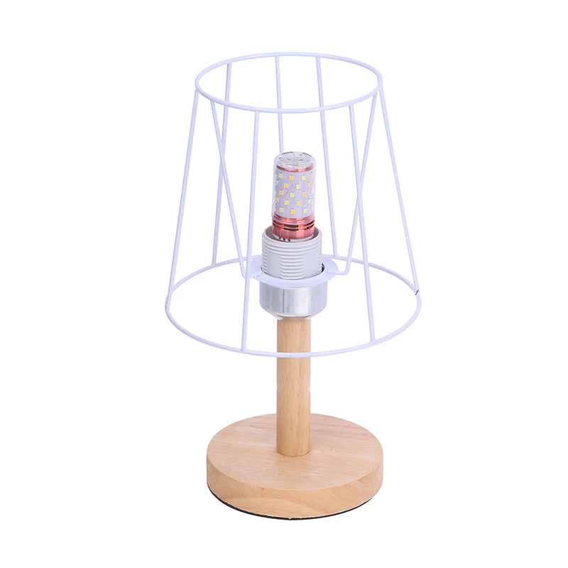 Lamp Lampshade Shade Wire Frame DIY Guard Ring Light Cage Holder Bulbpendant Drum Table Metal Vintage Cover Round Ceiling Iron