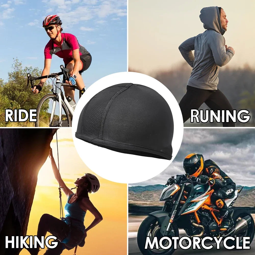Motorcycle Helmet Inner Cap Hat Quick Dry Breathable Hat Racing Cap Under Helmet Beanie Cap Motocross Motor Helmet Sport Hat