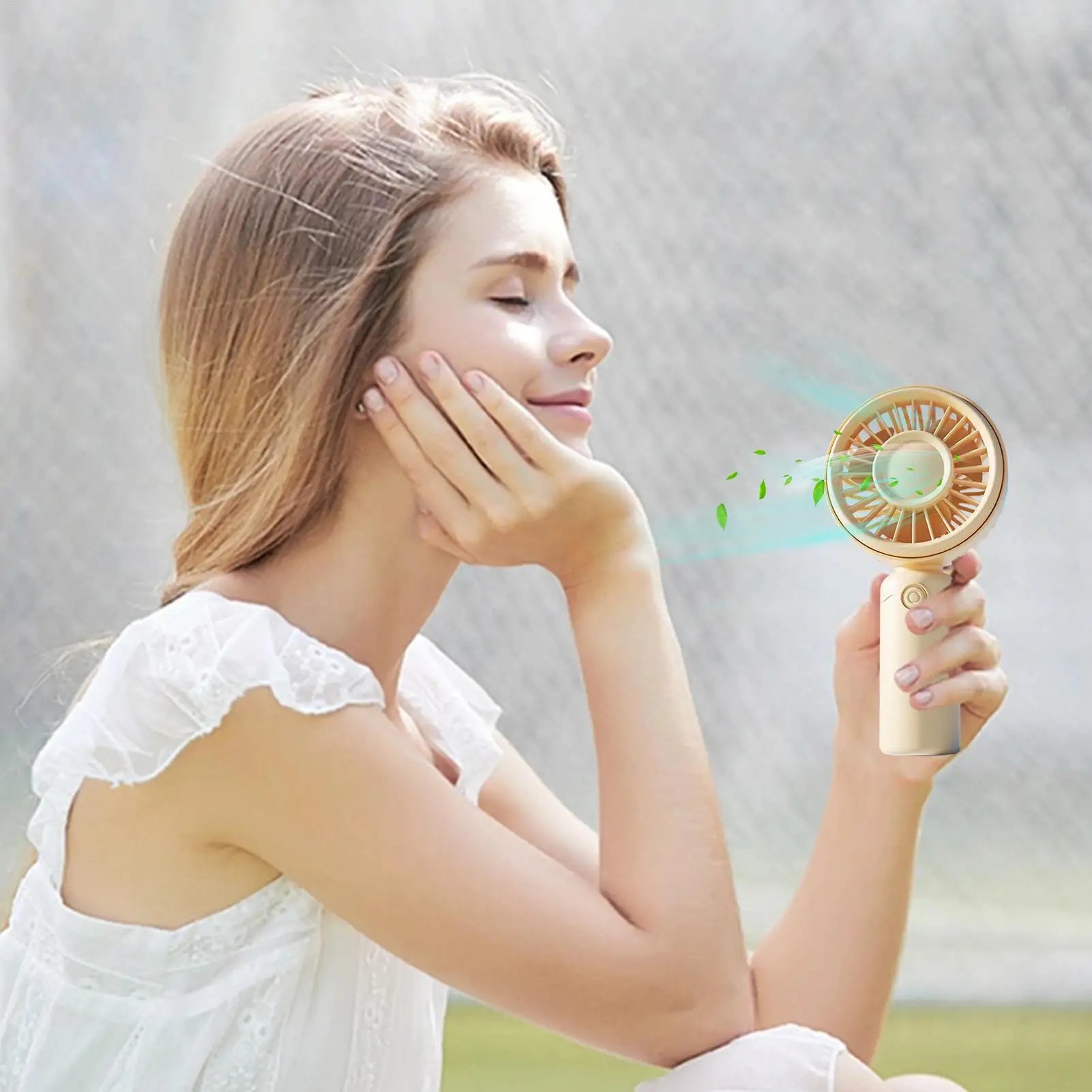 Portable Fan 3 Speed Adjustable Quiet USB Rechargeable Personal Hand Held Fan for Indoor Outdoor Home Office School Travel