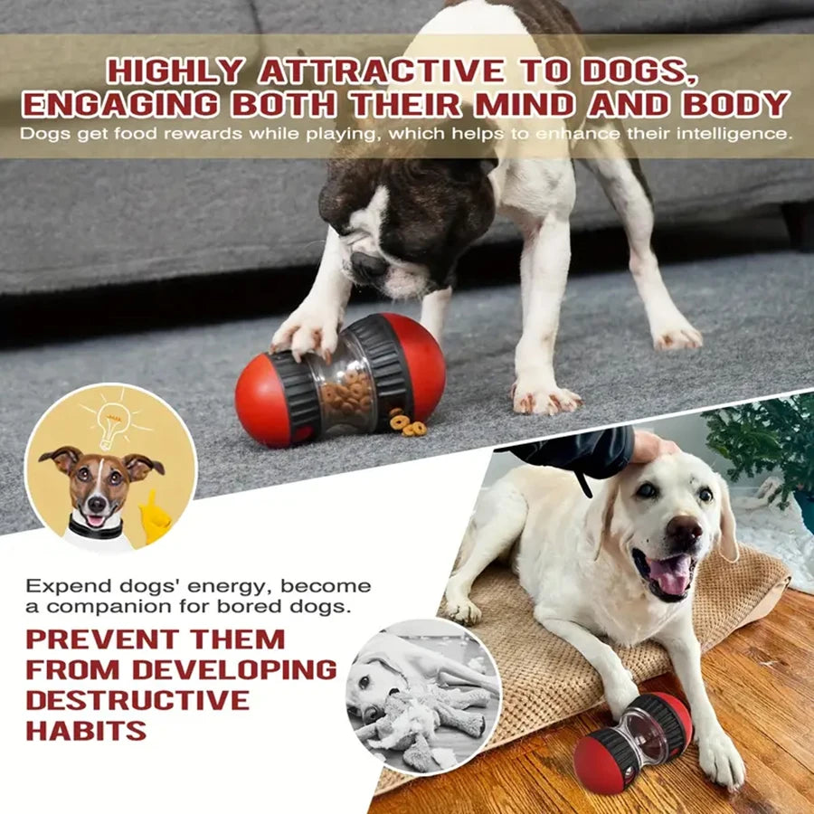 Interactive dog snack dispenser toy, suitable for all types of slow feeders, plastic pet toys, bringing fun and healthy eating