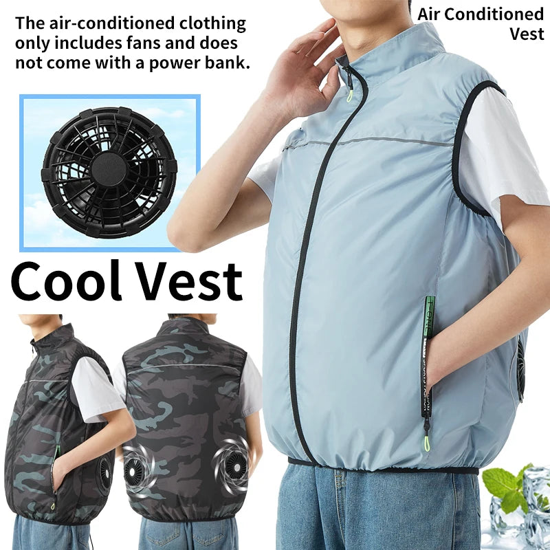 USB-Powered Cooling Vest: Unisex Summer Cooling Vest for Men and Women; Outdoor Cooling Vest for High-Temperature Environments