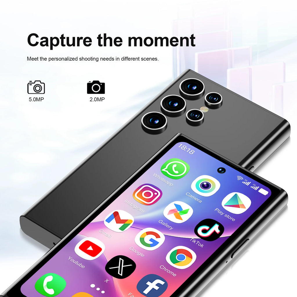 SERVO S27 MINI Android Small Smartphone 3G WCDMA Play Store 2GB+16GB WiFi Hotspot GPS Face ID 4.0" Mini Smart Phone 2SIM Standby