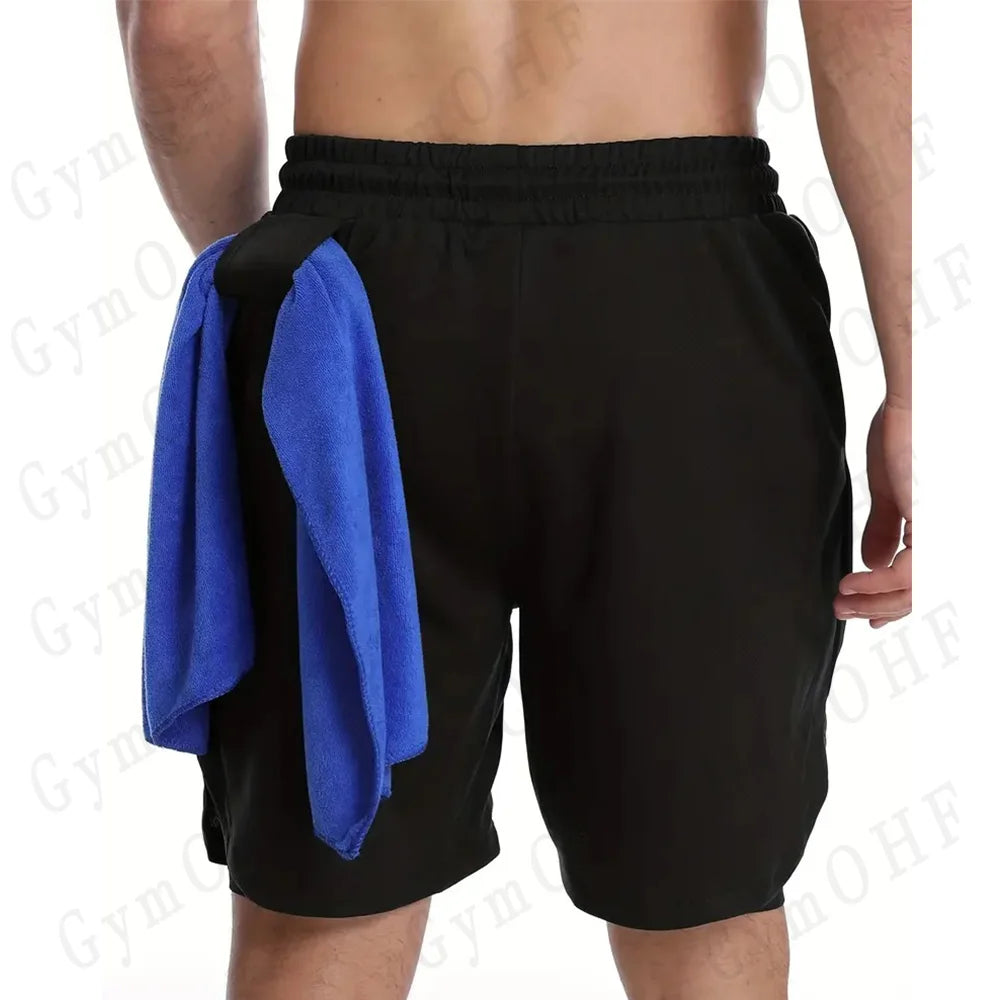 LONSDALE Men's Pattern Printed Fitness Shorts Double Layer 2-in-1 Fast Drying Fitness Outdoor Leisure Training Sports Shorts