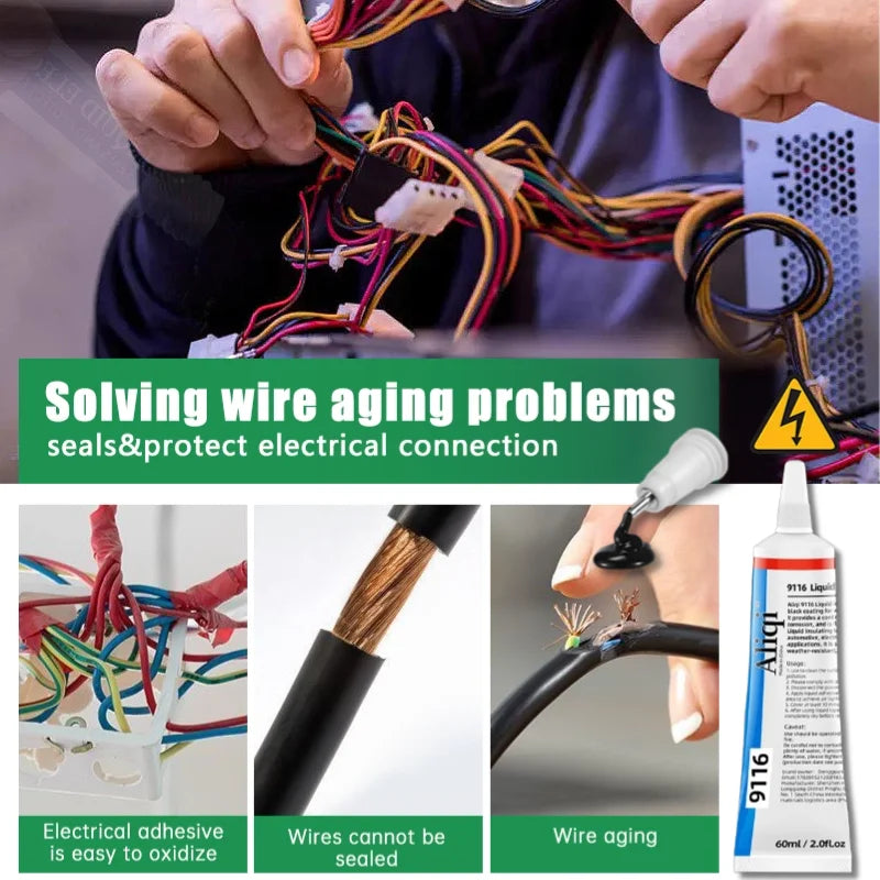 Liquid Electrical Tape Insulating Glue for Wires Cables Insulation Paste Sealant with Fireproof Instant Dry Industrial Repair