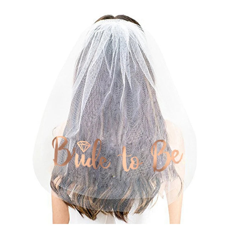 Wedding Decoration Bridal Shower Veil Team Bride To Be Satin Sash Balloon Bachelorette Party Girl Hen Party Decoration Supplies