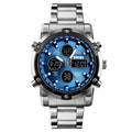 Luxury Sport Men's Quartz Watch Digital Wristwatch Waterproof Stainless Steel Male Watches Clock Relogio Masculino 1389