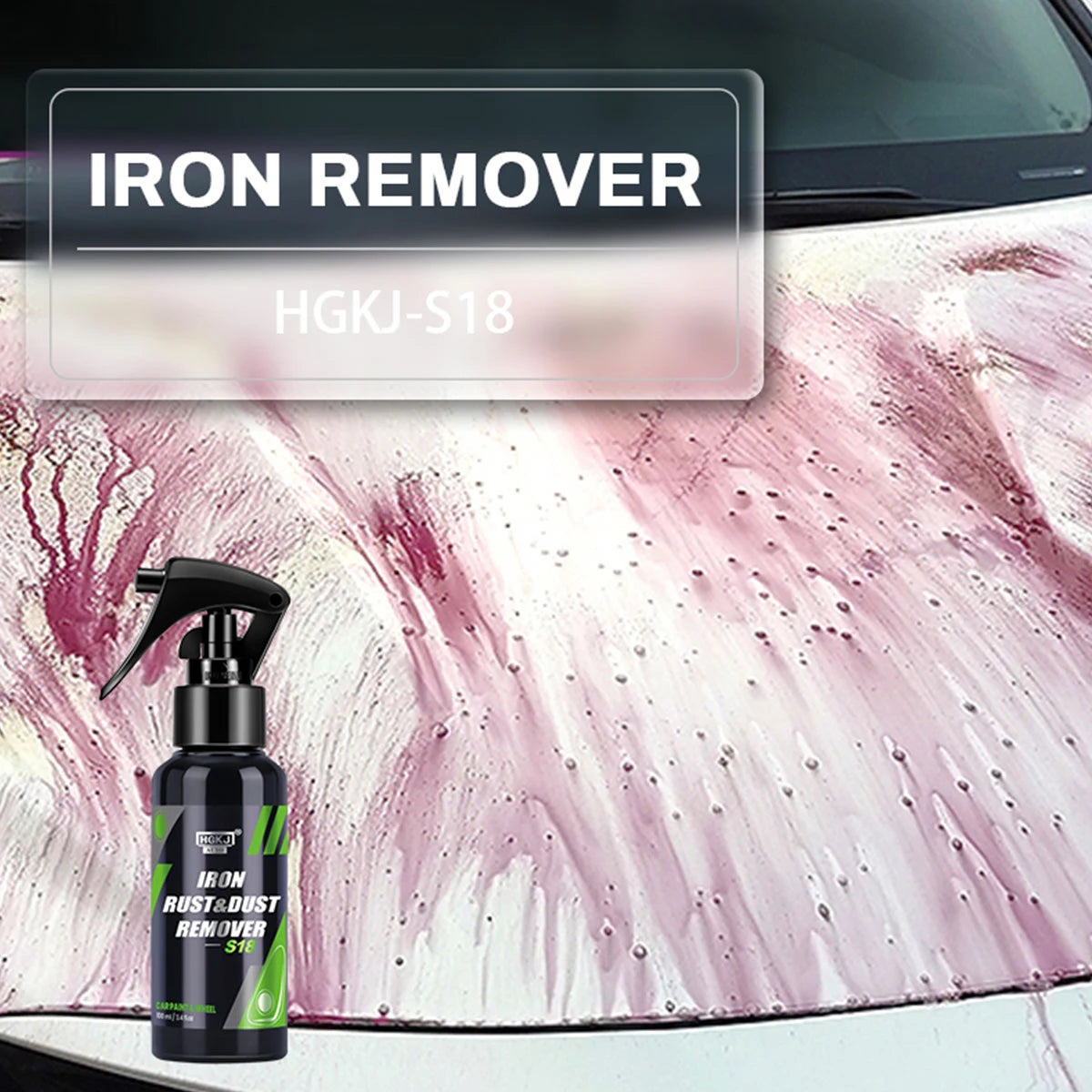 Multi Purpose Rust Remover Spray Metal Surface Car Maintenance for Wheel Cleaning Iron Powder Removal Large Capacity