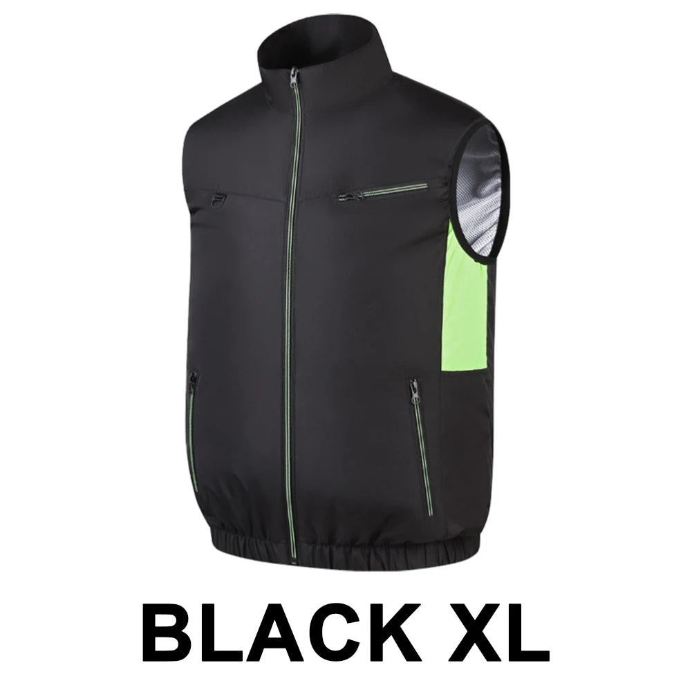 Cooling Vest Air Conditioner Clothes Breathable Sleeveless Workwear 3 Gear Wearable Cooling Fan Vest for Summer Camping Fishing