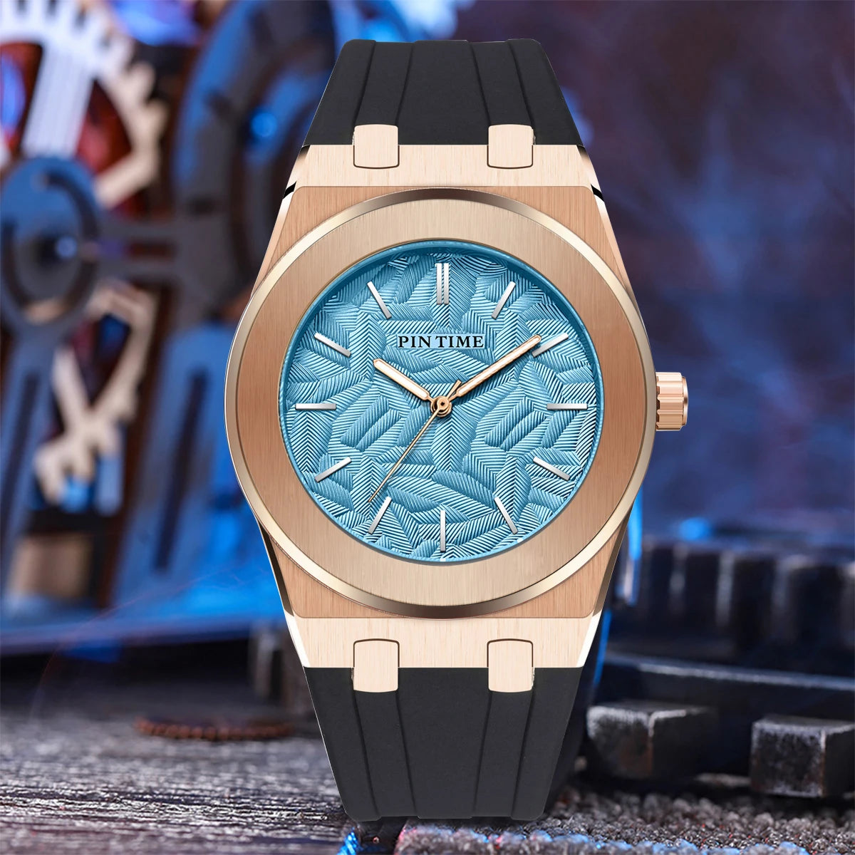 Classic versatile casual waterproof quartz men's silicone tape watch