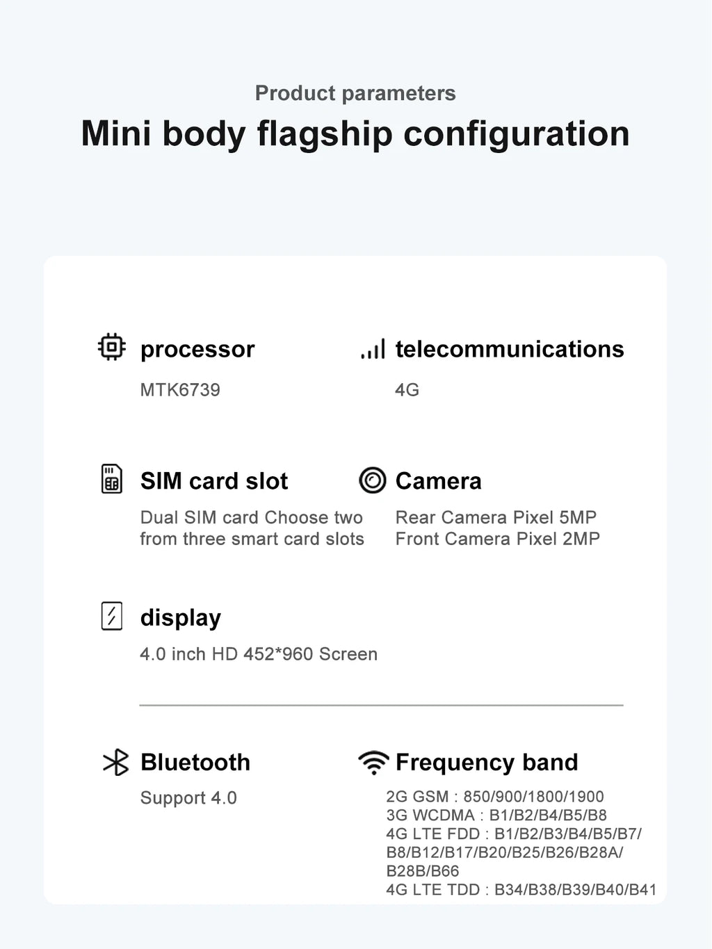SERVO S27 MINI Android Small Smartphone 3G WCDMA Play Store 2GB+16GB WiFi Hotspot GPS Face ID 4.0" Mini Smart Phone 2SIM Standby