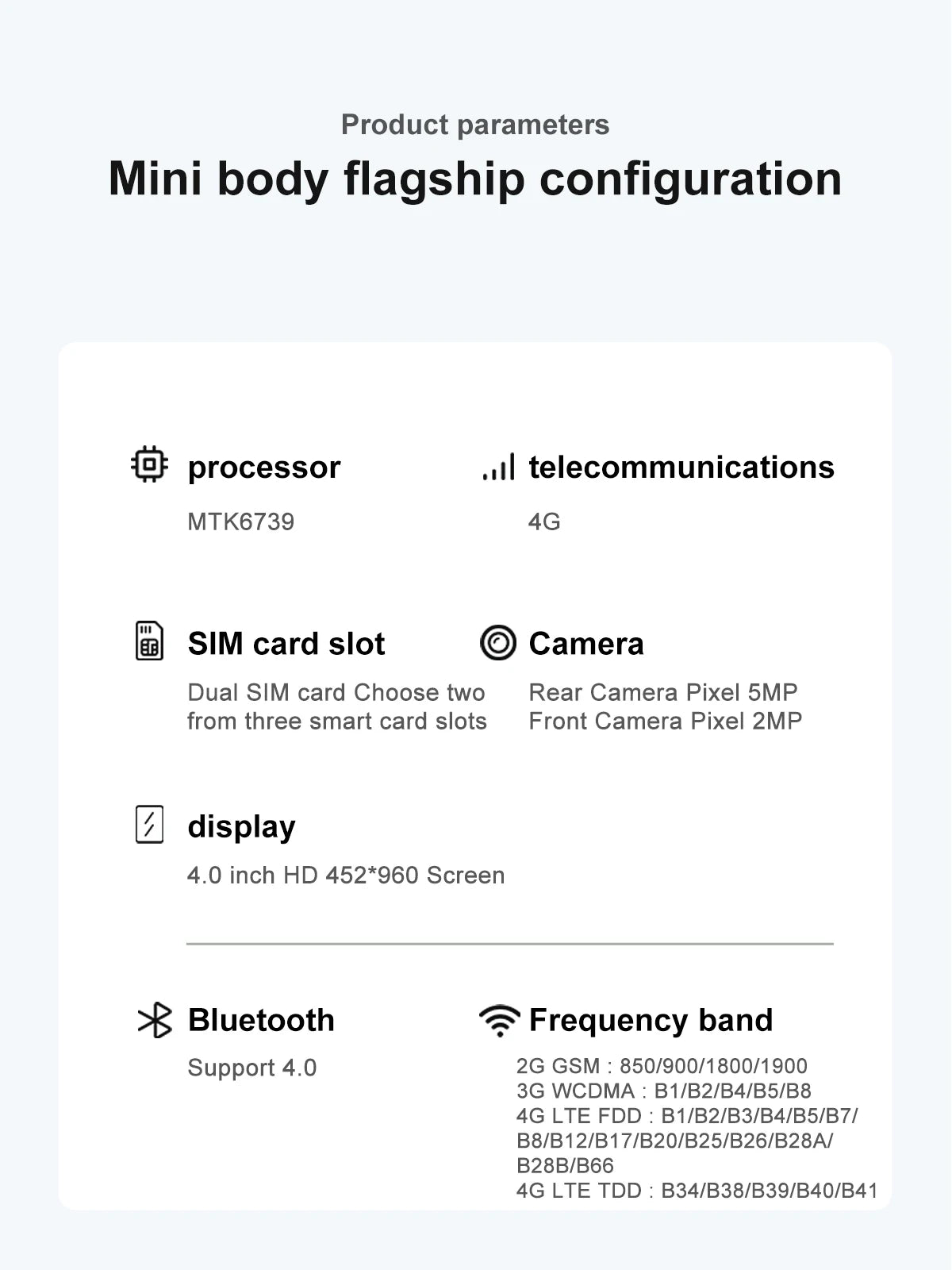 SERVO S27 MINI Android Small Smartphone 3G WCDMA Play Store 2GB+16GB WiFi Hotspot GPS Face ID 4.0" Mini Smart Phone 2SIM Standby