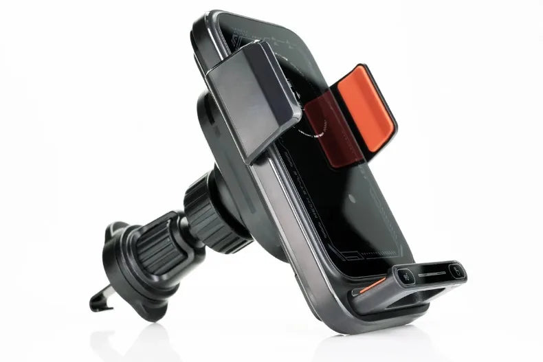 2026 New Upgraded 15W Qi FCC ROHS Car Phone Charger Holder Auto Induction One Key Release 360 Rotating for Dashboard Windshield