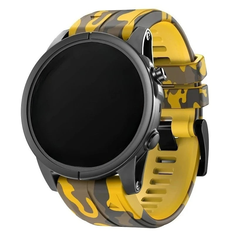 22mm 26mm Wrist Band Strap for Garmin Fenix 8 7X 7 6X 6XPro 6 5X 5 3HR SmartWatch Printed Sport Quick Release Silicone Watchband
