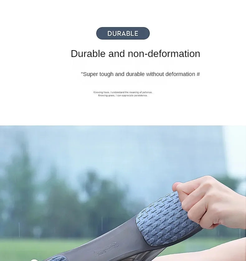 Waterproof Shoe Cover Silicone High Top Rain Boots Cover Non-slip Shoes Protector Outdoor Reusable Thickened Footwear WaterShoes