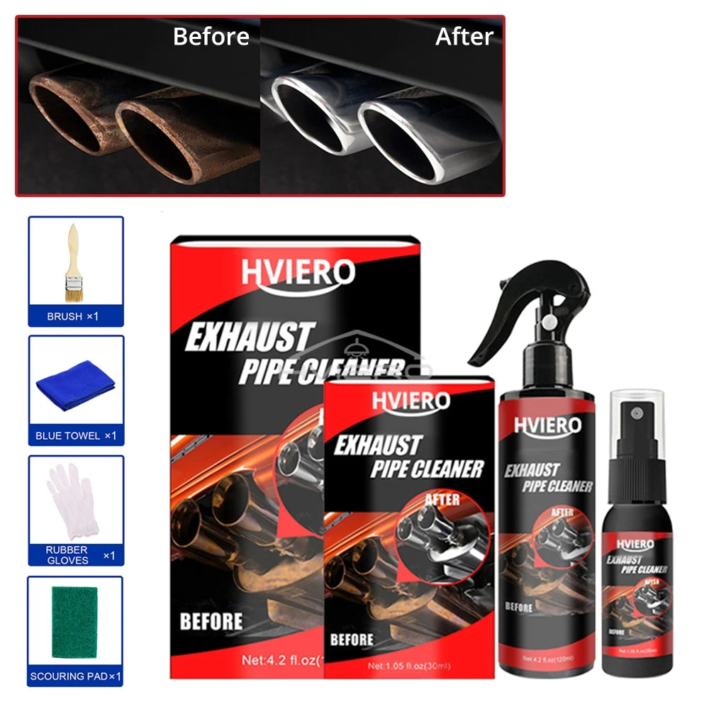 30ml 120ml Remover Rust Car Exhaust Pipe Anti-Rust Spray Metal Surface Cleaner Multi-Purpose Maintenance With Sponge Brush Clean