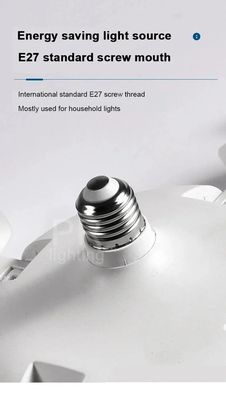 Remote Control Dimmable LED Fan Light E27 Ceiling Fan with Light 3Color Eye Protection Strobe Free Bedroom Kitchen Garage Office