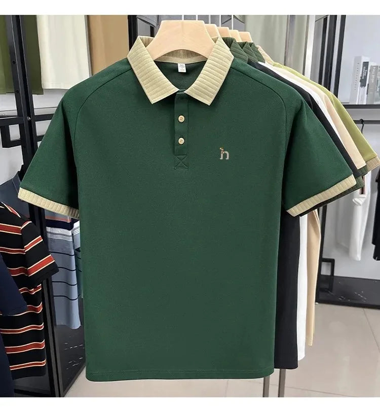 Luxury brand men's short sleeve polo shirt summer fashion hot selling original dog embroidery boutique top golf casual T-shirt