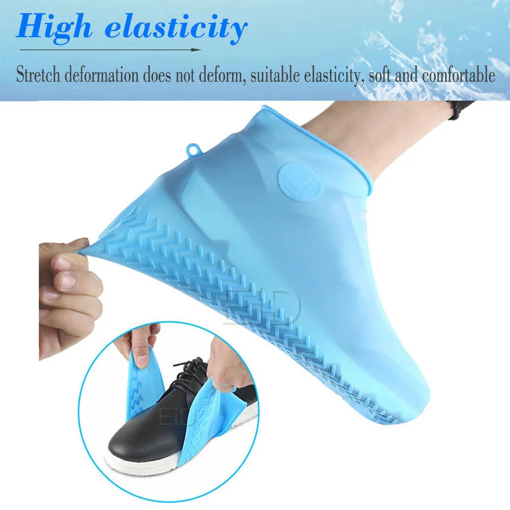Boots Waterproof Shoe Cover Silicone Material Unisex Shoes Protectors Rain Boots for Indoor Outdoor Rainy Day Reusable man women