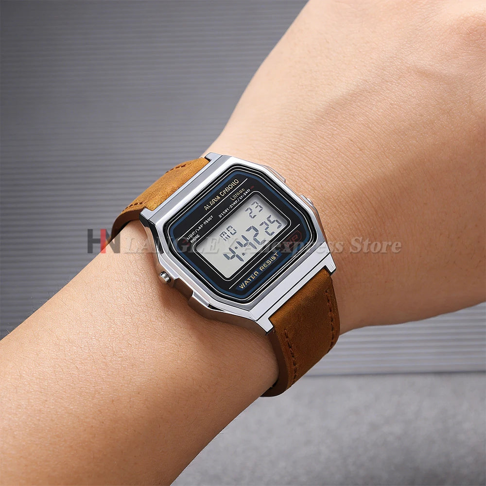 Genuine Cowhide Watch Strap 18mm for Casio for F91W W-800H SGW400 F84 F105/108 A158/168 AE1200/1300 Men Sport Wristband Bracelet
