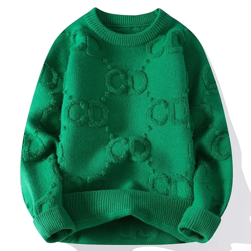 New Fall Winter Men Knitwear Top Quality Men's Soft Warm Wool Sweater Classic Fashion Handsome Sweaters Male