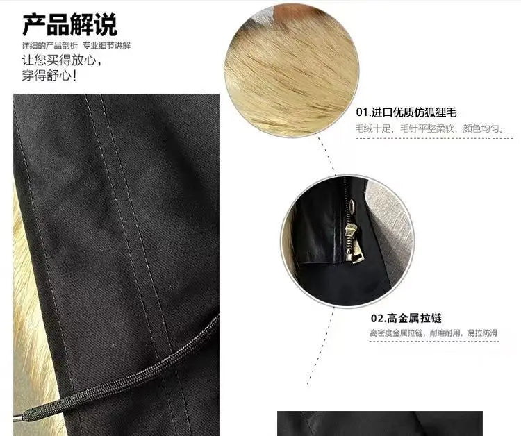 Winter Men Parka Warm Coat Men Wool Liner Jacket Long Hooded Jacket High Quality Raccoon Fur Collar