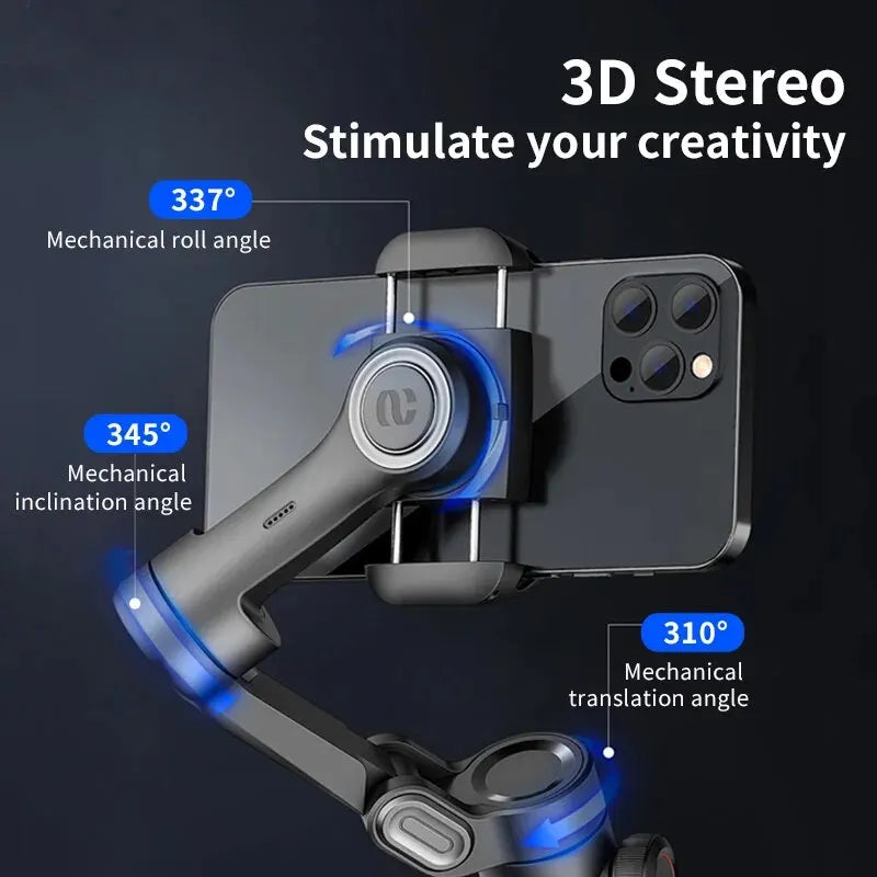 "Ultra-compact smartphone stabilizer for cinematic mobile content."