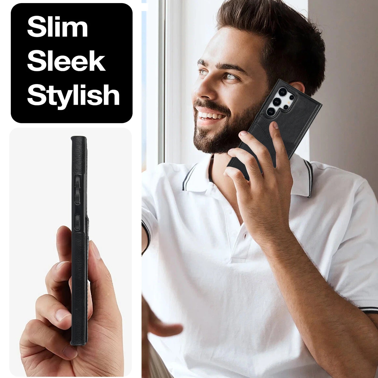 Wallet with Card Holder Phone Case for Samsung Galaxy S23 FE S24 S25 Ultra Plus A56 A54 A15 A55 A26 A36 Leather Protective Cover