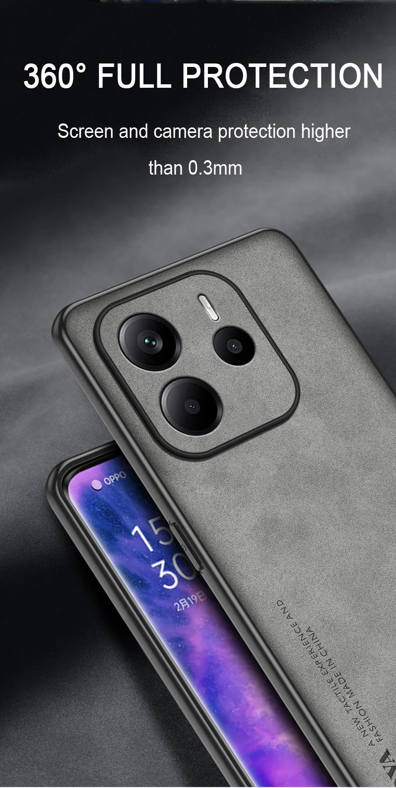 For Xiaomi Redmi Note 14 5G Skin Feel Shockproof Matte Leather Case Soft Back Cover Funda For Redmi Note 14