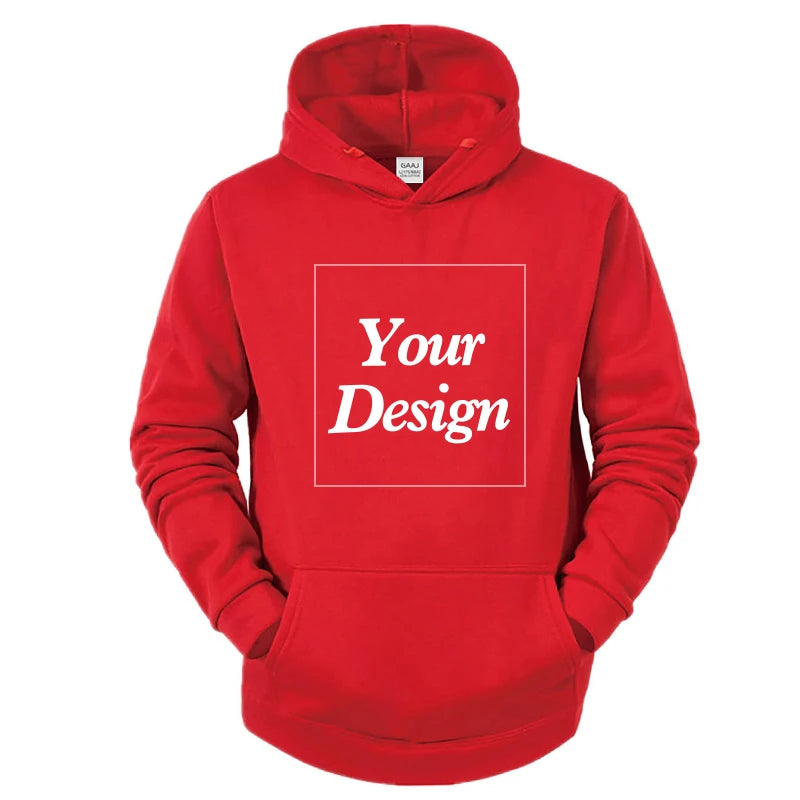 Custom Hoodie Print Embroidery Photo Text Brand Logo Autumn Winter Warm Thick Fleece Hoody Sweatshirt Men Women Customized Coat