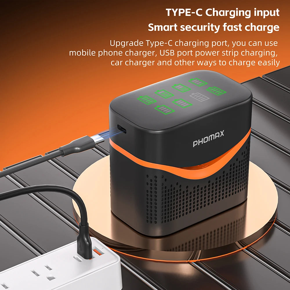PHOMAX New Fast Charger&Rechargeable Battery,1.5V AA 4200mWh & AAA 1110mWh Lithium Battery  For  Remote Control Mouse SmartDoor