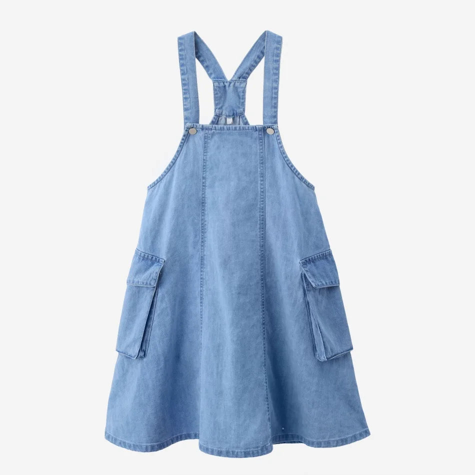 AS  SS2026 blue denim Collection super high quality bamboo knot denim fabric boys girls family match weekday clothes