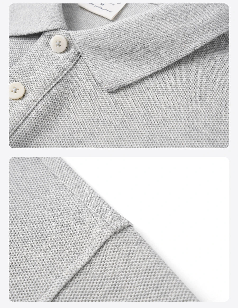 SIMWOOD 2026 Summer New Oversize Polo Shirts Men Breathable Comfortable Moisture-Wicking T-shirt Tops