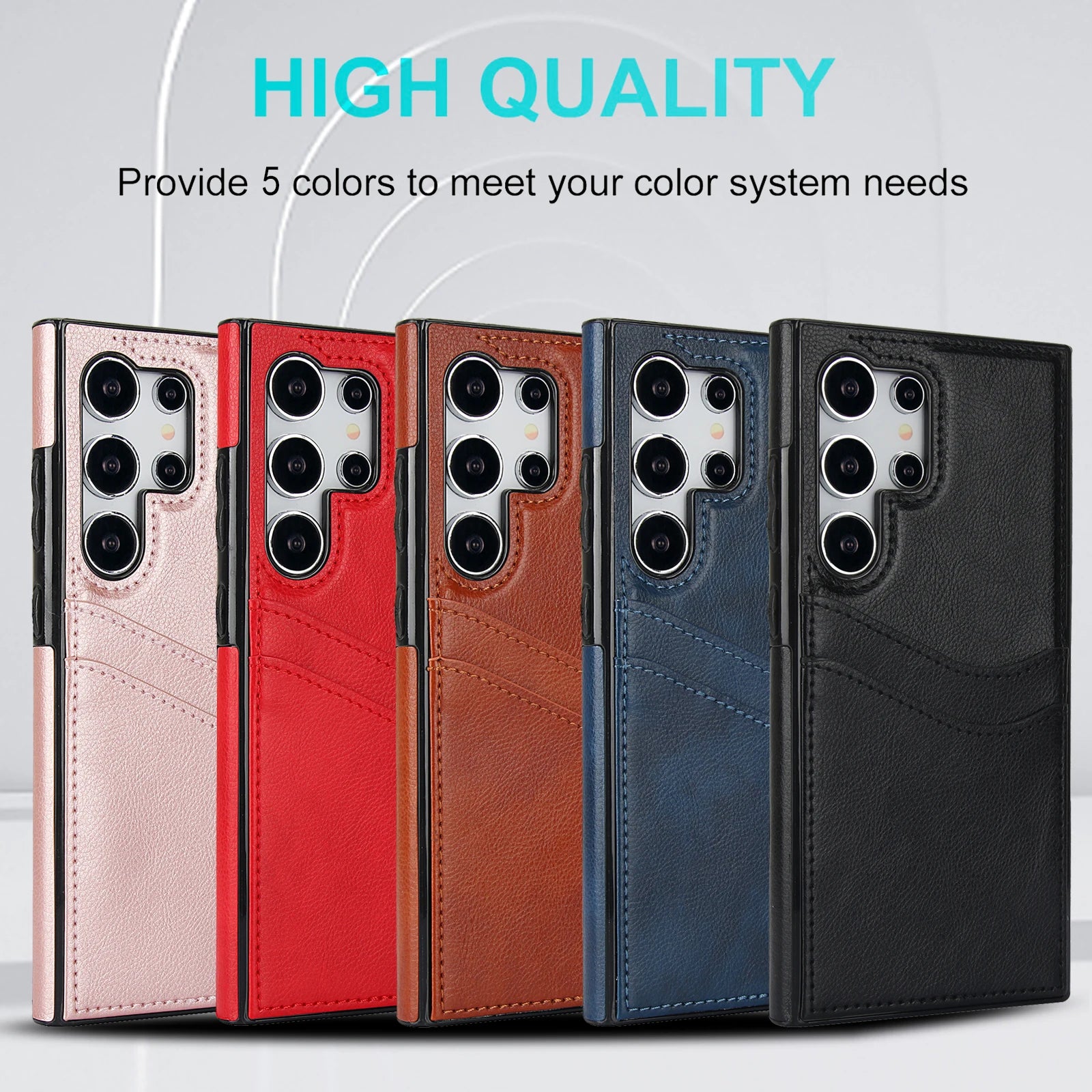 Wallet with Card Holder Phone Case for Samsung Galaxy S23 FE S24 S25 Ultra Plus A56 A54 A15 A55 A26 A36 Leather Protective Cover
