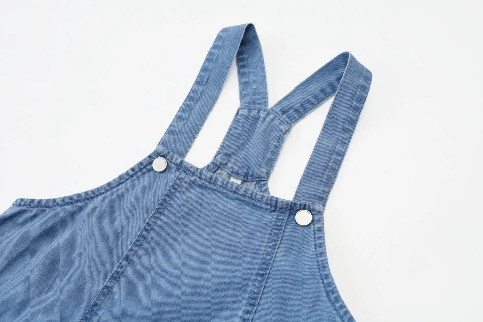 AS  SS2026 blue denim Collection super high quality bamboo knot denim fabric boys girls family match weekday clothes