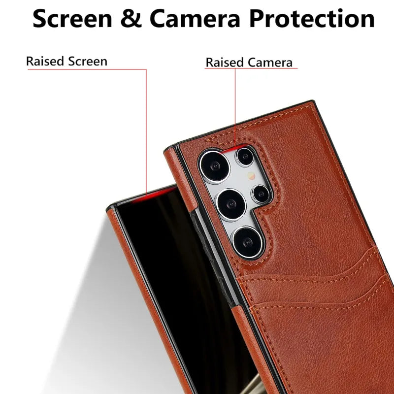 Wallet with Card Holder Phone Case for Samsung Galaxy S23 FE S24 S25 Ultra Plus A56 A54 A15 A55 A26 A36 Leather Protective Cover
