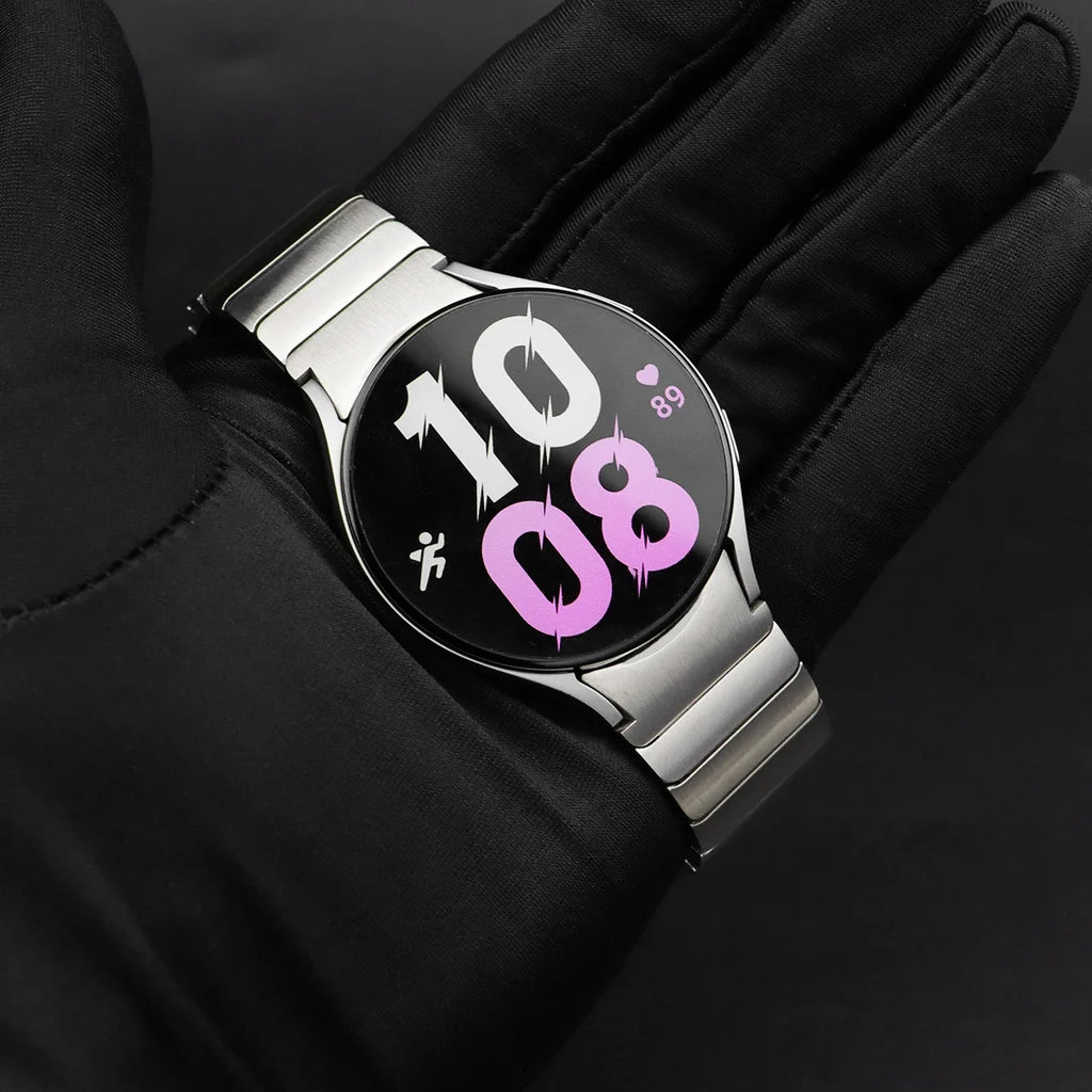 Titanium Color Strap for Samsung Galaxy Watch 7 6 5 4 40mm 44mm 6Classic 43/47mm 5Pro 45mm Luxury Stainless Steel Bracelet Band