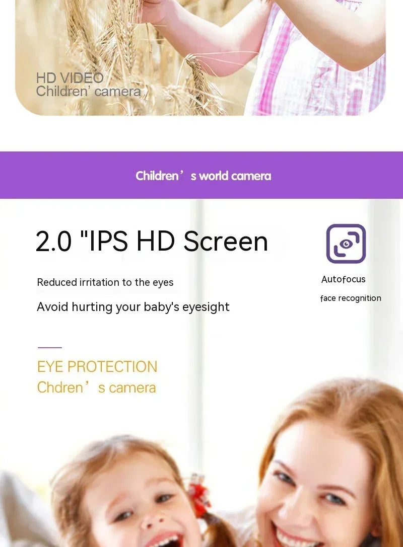 Children Camera 4000W Pixels 1080P HD Screen Dual Cameras Kids Electric Toys For Baby Camara Foto Infantil Children's Gifts