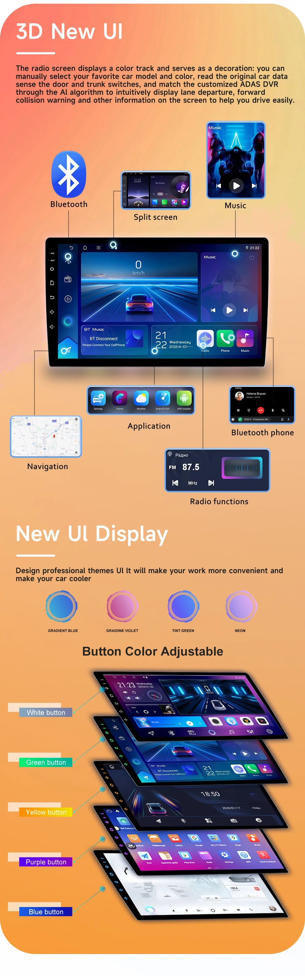 Car Multimedia Video Player For Peugeot 407 cc SW 407CC 2004 - 2011 Android Car Radio Navigation Stereo CarPlay Auto No 2din