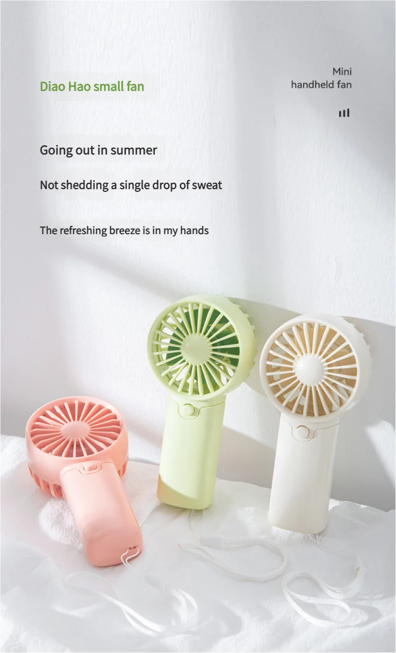MEET SUN Portable Fan Convenient Creative Small Fan Pocket Hand-held Fan Lightweight AAA Battery Handheld Mini Fan Air Coolers