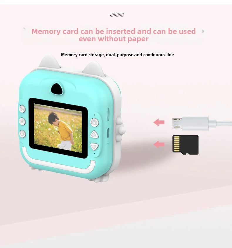 Children Camera Instant Print Mini Digital Video Camera for Kids   HD Screen APP Connect children's digital camera toys as gifts